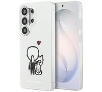 CG MOBILE Karl Lagerfeld Karl & Choupette Back Logo Compatible with MagSafe Case for Samsung Galaxy S26 Ultra (Transparent)
