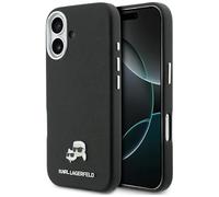 CG MOBILE Karl Lagerfeld Karl & Choupette Head Bolt Saffiano Compatible with MagSafe Case for iPhone 17 (Black)