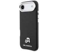 CG MOBILE Karl Lagerfeld Karl & Choupette Head Bolt Saffiano Compatible with MagSafe Case for iPhone Air (Black)