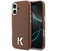 CG MOBILE Karl Lagerfeld Karl & Choupette Head Pins Saffiano Compatible with MagSafe Case for iPhone 17 (Pink)