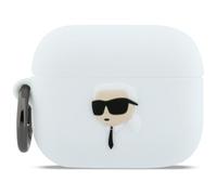 CG Mobile Karl Lagerfeld Karl Head Silicone Case for AirPods Pro 3 (White)