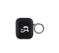 CG Mobile Karl Lagerfeld KLA2PGKCPK Case for AirPods 1/2 Black Monogram Karl & Choupette Head