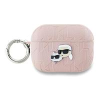 CG Mobile Karl Lagerfeld KLAP2PGKCPP Case for AirPods Pro 2 (2022/2023) Pink Monogram Karl & Choupette Head