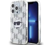 Karl Lagerfeld Klhcp15xhklpcht Iphone 15 Pro Max 6.7 Iml Choupette Head&monogram Phone Case Clear