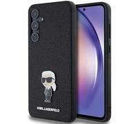 CG MOBILE Karl Lagerfeld KLHCSA55GKNPSK Case for A55 A556 Black Hard Case Fixed Glitter Iconic Logo Metal Pin