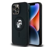 CG MOBILE Karl Lagerfeld KLHMP14LSCMKCRHK Case for iPhone 14 Pro 6.1 Inch Black Hard Case Silicone Karl & Choupette