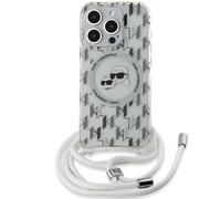 Karl Lagerfeld Klhmp15xhckcklct Iphone 15 Pro Max 6.7 Iml Crossbody Monogram Karl&choupette Head Phone Case