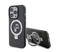 CG MOBILE Karl Lagerfeld Magsafe Ringstand Case with Karl & Choupette Heads for iPhone 15