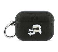 CG Mobile Karl Lagerfeld Monogram Karl & Choupette Head Case for AirPods Pro 3 (Black)