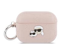 CG Mobile Karl Lagerfeld Monogram Karl & Choupette Head Case for AirPods Pro 3 (Pink)