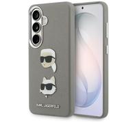 CG MOBILE Karl Lagerfeld Saffiano Double Heads Metal Case for Samsung Galaxy S26 (Silver)