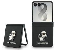 CG MOBILE Karl Lagerfeld Saffiano Karl & Choupette Pin Case for Samsung Galaxy Z Flip8 (Black)