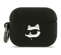 CG Mobile Karl Lagerfeld Silicone Case with Chaupette Head Motif for AirPods Pro 3 (Black)