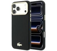 CG MOBILE Lacoste Champs-Élysées Embossed Compatible with MagSafe Case for iPhone 18 Pro Max / 17 Pro Max (Black)