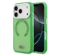 CG MOBILE Lacoste iPhone 17 Pro Max Case [MagSafe Compatible], Clear Frosted Finish Shockproof Drop Protection Slim Heavy Duty Protective Ports Protection Tarragon Green