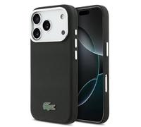 CG Mobile Lacoste iPhone 17 Pro Max Hardcase Leather Case Magsafe Logo Black