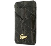 CG MOBILE Lacoste PVC Blended Wallet Compatible with MagSafe (Brown)