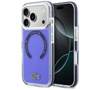 CG MOBILE Lacoste Shockproof Transparent Frosted Compatible with MagSafe Case for iPhone 17 Pro Max (Navy)