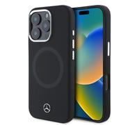 CG MOBILE Mercedes-Benz HC Phone Case Designed for iPhone 16 Pro Max, Durable, Shock Proof, Compatible with Magsafe, Silicone Tonal Logo Case Black