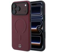 CG MOBILE Mercedes Leather 3D Compatible with MagSafe Case for iPhone 18 Pro Max / 17 Pro Max (Burgundy)