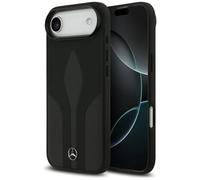 CG MOBILE Mercedes Leather The Move Compatible with MagSafe Case for iPhone 17 Air (Black)