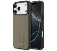 CG MOBILE Mercedes Leather The Move Compatible with MagSafe Case for iPhone 17 Pro Max (Taupe)