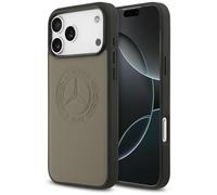 CG MOBILE Mercedes Leather Vintage Logo Compatible with MagSafe Case for iPhone 17 Pro Max (Taupe)