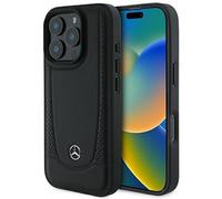Mercedes Leather Urban Case for iPhone 16 Pro 6.3" Black-MEHCP16LARMBK