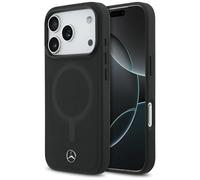 CG MOBILE Mercedes Smooth Leather Compatible with MagSafe Case for iPhone 17 Pro Max (Black)