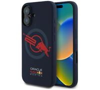 CG MOBILE Red Bull HC Silicone ORBR20 Logo Red Lining Case for iPhone 16 Compatible with MagSafe Marine