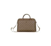 CG MOBILE Under Licence Guess Laptop Bag 4G Zipper Pocket Triangle Logo 15 Inches (Brown), brown