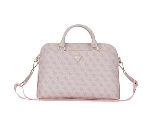 CG MOBILE Under Licence Guess Laptop Bag 4G Zipper Pocket Triangle Logo 15 Inches (Pink)