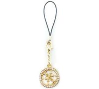 CG Mobile Universal Phone Charm Keychain Strass Chain Gold Metal