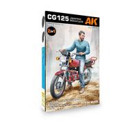 Cg125 Japanese Motorcycle 1:35 Plastic Model Kit AK INTERACTIVE