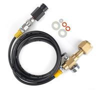 CGA320 Cylinder Adapter, 2m 6mm Hose, Quick Connect Refill Kit for Soda Machines, High Pressure Copper Aluminum Filling System for Home Bar Use