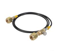 CGA320 to CGA320 Adapter Connector for Soda Machine Tank for - High-Pressure Brass Fitting with 60in Hose & Degassing Valve, Compatible with for SodaStream and