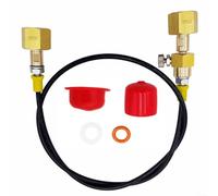 CGA320 to CGA320 Brass Tank Connector, with 60 Inch High Pressure Hose and Degassing Valve, for Soda Machine for SodaStream for Terra Carbonated Beverage Dispenser