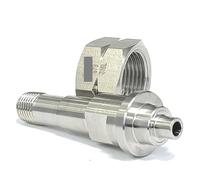 CGA679 to 1/4" NPT Male SUS316L Stainless Pipe Fitting Connector Coupler Adapter