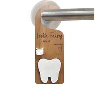 CGACCSD Baby Tooth Holder Door Hanger - Wooden Storage with Money Slot - Children's Collection Keepsake Decoration Hanger