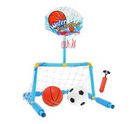 CGACCSD Basketball Goal for Swimming Pool, Multi-Function Pool Football Gate - Water Game Basketball Basket with 2 Balls and Pump for Adults and Outdoors, Family, Travel