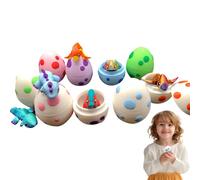 CGACCSD Eggs, Pack of 6 Small Dragon Egg Figures, Finger Toy, Cute Collectable Toys with Stress , Decoration for Children, Birthday, Easter, Gift Idea