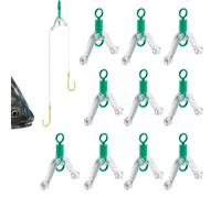 CGACCSD Fishing Line Bifurcation, Fishing Line Bifurcation Tool | 10X Double Hook Wire Bifurcation Device | Anti Tangle Accessories for Fisherman, 8 Shaped Ring