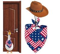 CGACCSD Independence Day Clothing, Patriotic Geese Outfit Set, Flags Animal Outfit, Cute Outdoor Party Accessories, Holiday Geese Costume for Garden Decorations