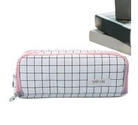 CGACCSD Simple Pencil Case - School Pencil Case for Students, Large Capacity for Artists, Students, Teachers, Travelers, School, Office, Classroom, Work, Travel, Pink / White, Se référer au descriptif