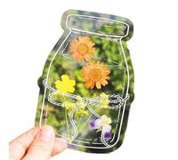 CGACCSD Transparent Dried Flower Hese-Marks, Dried Flower Hese-Markers - Pressed Dried Flowers Bookmark Making Kit - Book Marker - Handmade Transparent Arts & Crafts