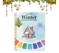 CGACCSD Watercolor Notebook | Christmas Watercolor Coloring Book | Paper Art Drawing Painting Creative Exploration | For Adults Travel Coloring Pages
