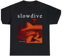 CGAWCU Slowdive Tshirt, 90s Slowdive Tour Shirt, Slowdive Band Shirt Black