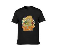 CGAWCU The Hair Bear Bunch 80S Saturday Morning Cartoons Unisex Short-Sleeve T-Shirts Black