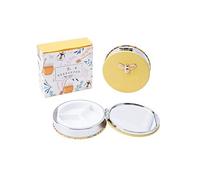 CGB Giftware | 3 Piece Pill Medicine Tablet Dailies Organiser Box and Holder in 'Bee Happy' Yellow Bee Design from CGB Giftware's The Beekeeper Collection in Gift Box | GB04765