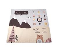 CGB Giftware | Baby Milestone Mountain Forest Mat Blanket | Key Ages Weekly Monthly | New Born Present | Size 100cm x 88cm | from The Little Tribe Collection | GB06030